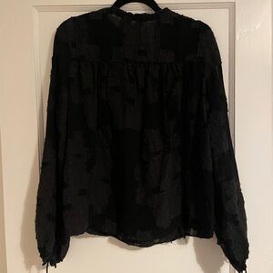 Wilfred Elegant Black Floral Women's Top